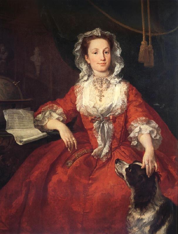 William Hogarth Miss Mary edwards oil painting image